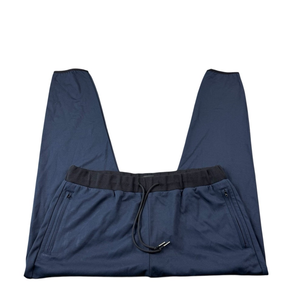 Theory Demir Plinth 3 Jogger Performance Pant Blue Black Trim Mens XXL J116209R